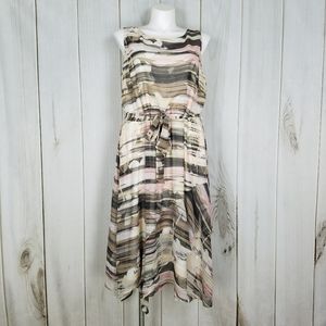 Cato Brown Pink Floral Camo Print Dress Size 22/24 Woman